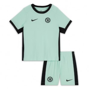 Lacne Dětský Futbalové dres Chelsea 2023-24 Krátky Rukáv - Tretina (+ trenírky)